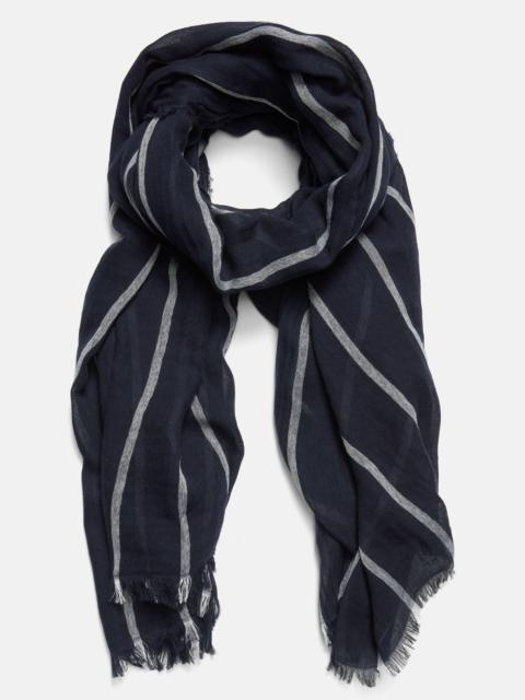 Vince Cotton Gauze Awning Stripe Scarf