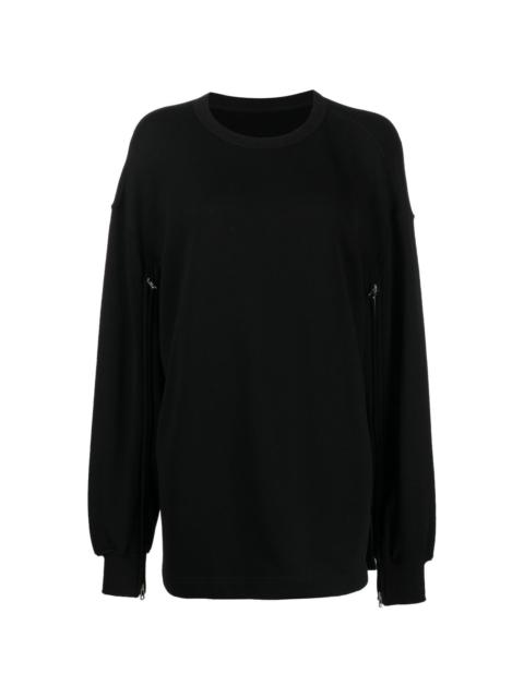 Yohji Yamamoto zip-detail cotton sweatshirt