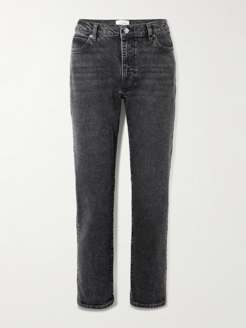 FRAME The Borrowed Mid-rise Straight-leg Jeans