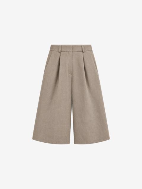 The Frankie Shop Varesse Twill Bermuda Shorts - Taupe