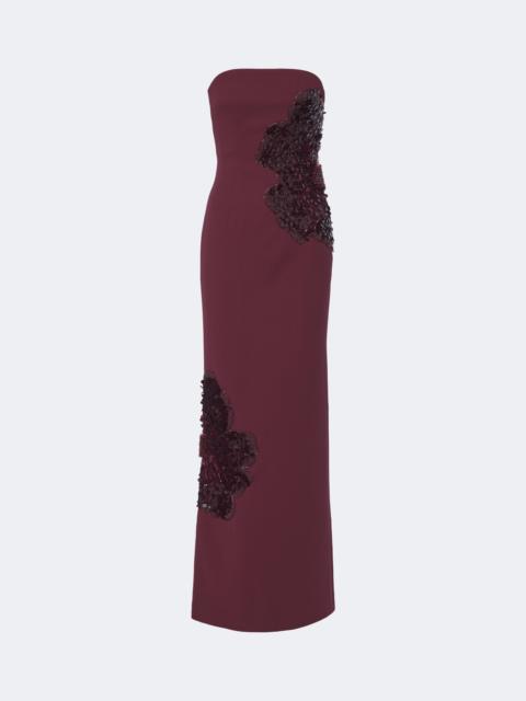 REBECCA VALLANCE Layana embellished bustier gown