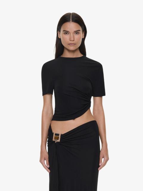 CHRISTOPHER ESBER Bezel Quartz Ruched Tee