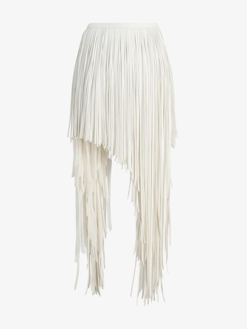 Proenza Schouler Phia Skirt in Leather Silk Fringe