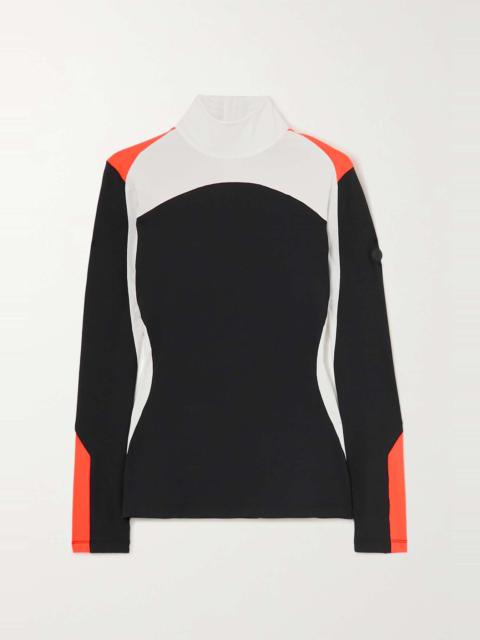 Loryn color-block stretch-jersey base layer