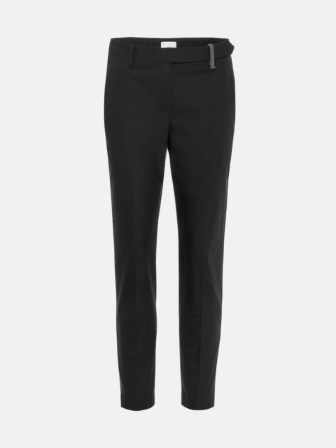 Brunello Cucinelli Stretch-cotton slim pants