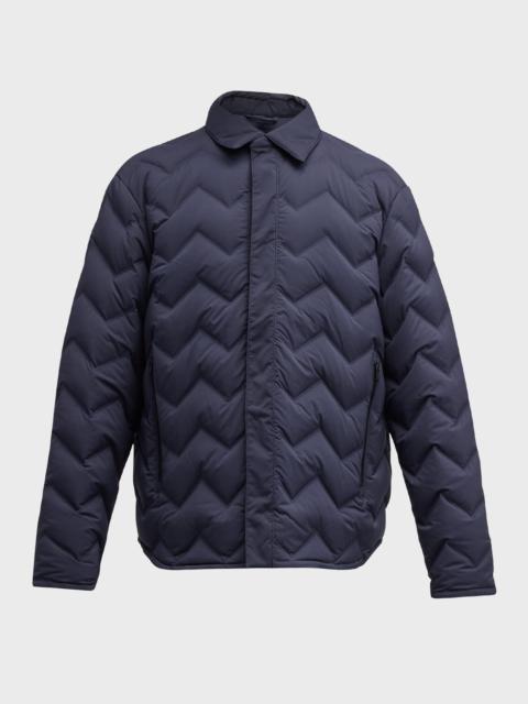 Men's Zigzag Quilted Down Jacket