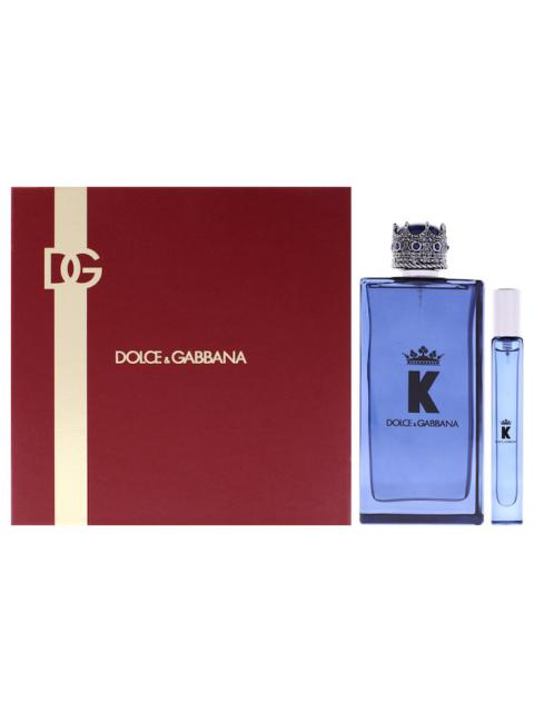 Dolce & Gabbana K by Dolce and Gabbana for Men 2 Pc Gift Set 6.7oz EDP Spray, 0.33oz EDP Spray (Mini)