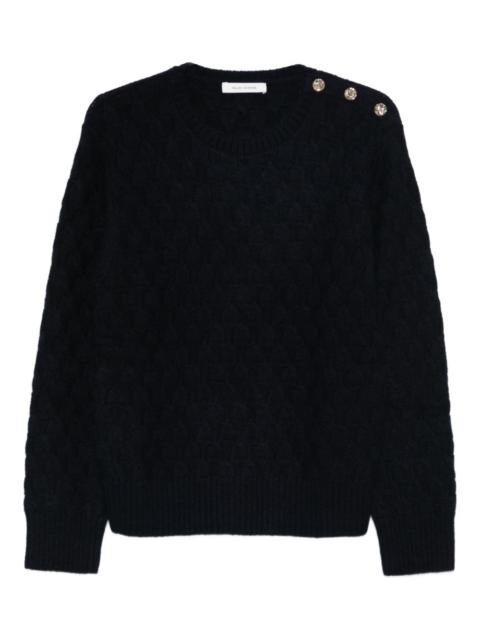 WALES BONNER button textured sweater
