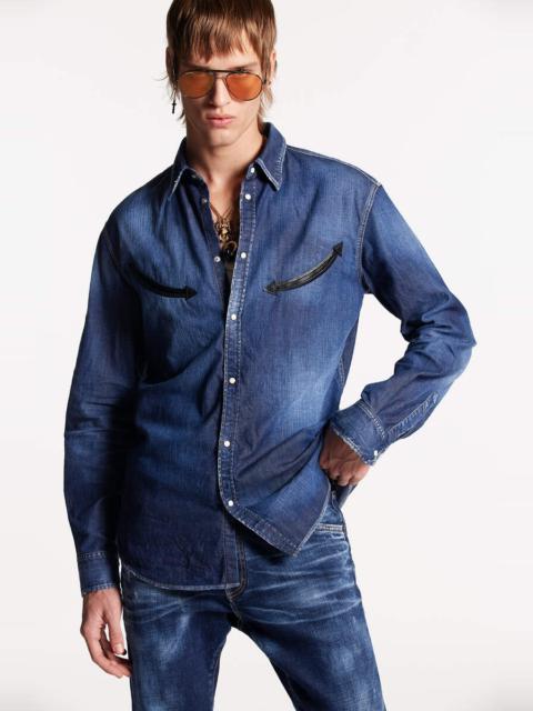 DSQUARED2 DARK WASH RELAX DAN SHIRT
