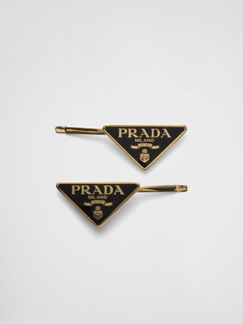 Prada Metal hair clips