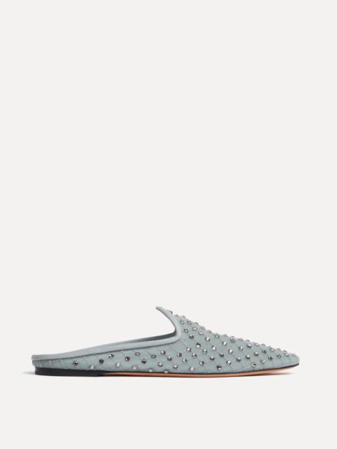 LE MONDE BÉRYL Venetian Mule / Grigio Mesh Crystals