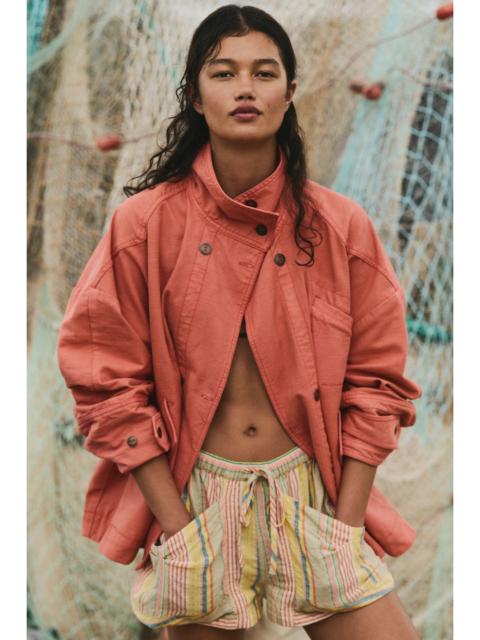 FREE PEOPLE We The Free Collins Washed Canvas Funnel-Neck Jacket