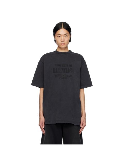 BALENCIAGA Gray Printed T-Shirt