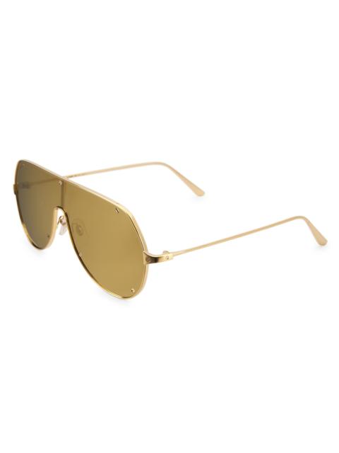 Cartier Men's Santos De Ct0324s-001 99MM Sunglasses - Gold Brown
