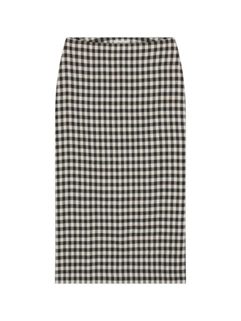 A.L.C. Phoebe Tailored Gingham Midi Skirt