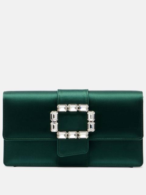 Manolo Blahnik Maycap embellished satin clutch