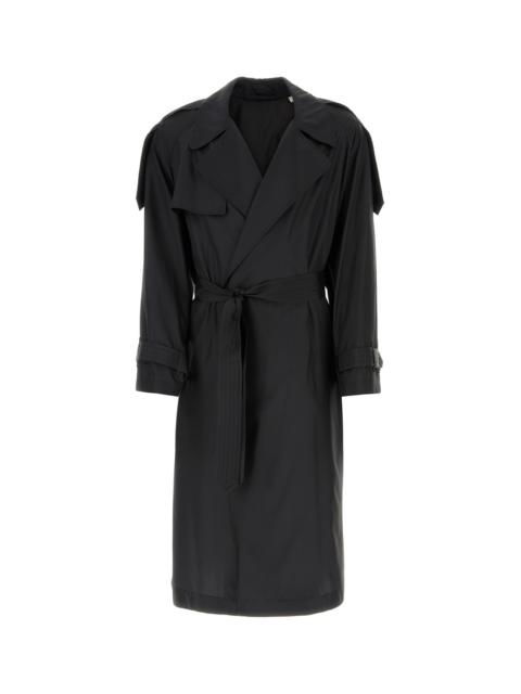 Burberry Black silk trench coat