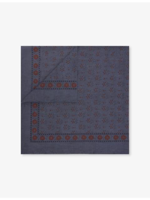 soeur Classique Floral-Print Cotton Scarf