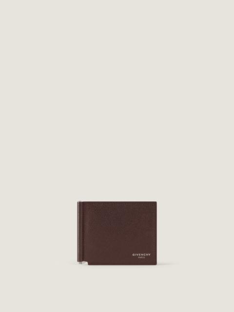 Givenchy WALLET IN GRAINED LEATHER WITH CLIP
