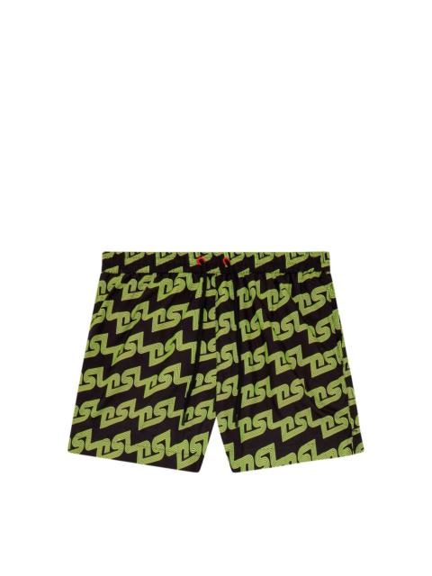 Diesel Bmbx-Ken-37 DSL-print swim shorts