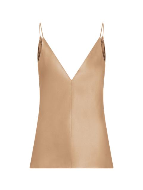 GABRIELA HEARST Maria Top in Camel Silk Satin