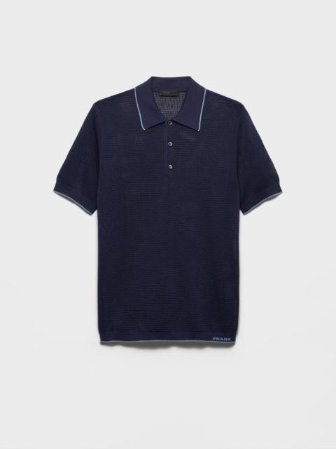 Prada Silk and cotton polo shirt