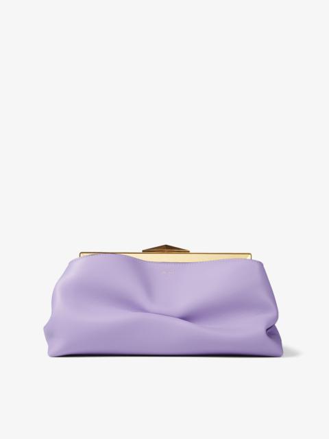 JIMMY CHOO Diamond Frame Clutch
Wisteria Soft Calf Leather Clutch Bag with Chain Strap