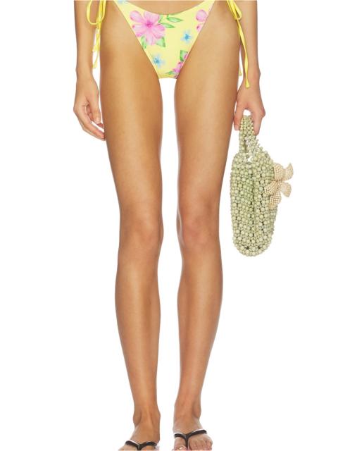 Frankies Bikinis Soleil Satin Beaded Bikini Bottom