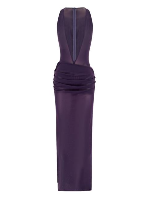 ALEX PERRY V-neck draped maxi dress
