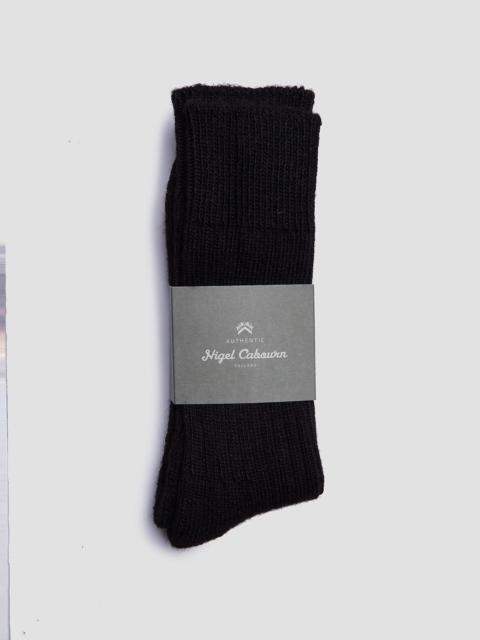 Nigel Cabourn Alpaca Wool Sock in Black