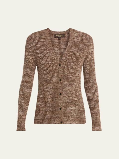 Loro Piana Banff V-Neck Cashmere Rib Cardigan