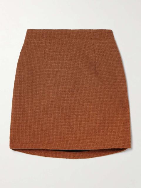 PATOU Wool-blend tweed mini skirt