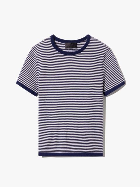 NILI LOTAN LINKA STRIPE CASHMERE SWEATER