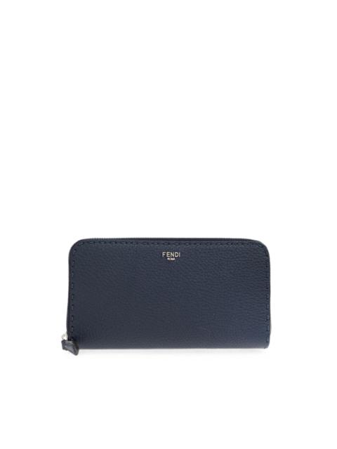 FENDI Selleria zip-around pebbled wallet