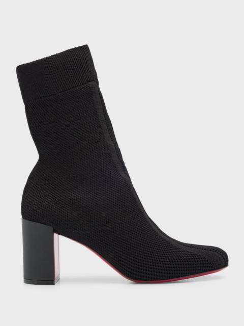 Christian Louboutin Beyonstage Red Sole Knit Mid-Calf Boots