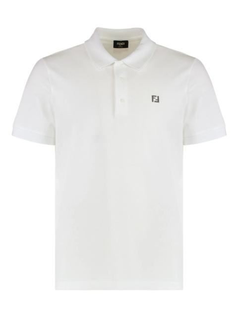 FENDI Fendi Piqué-weave Cotton Polo Shirt