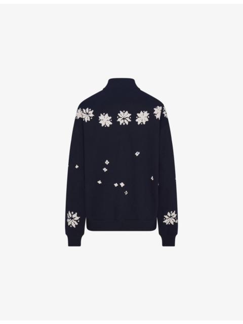 SKIMS Cactus Plant Flea Market x SKIMS 1/4 Zip Oversized Cotton-Jersey Sweatshirt