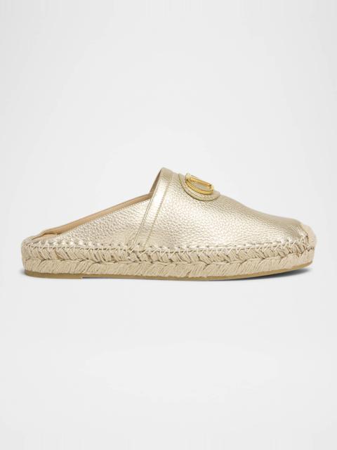 VLogo Metallic Medallion Espadrille Mules