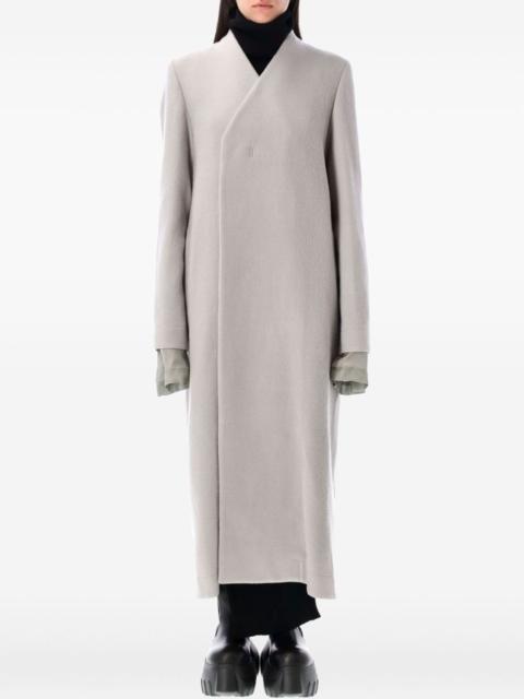 Rick Owens Museum collarless wrap coat