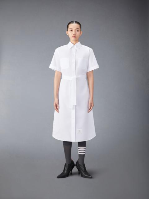 cotton midi shirt dress