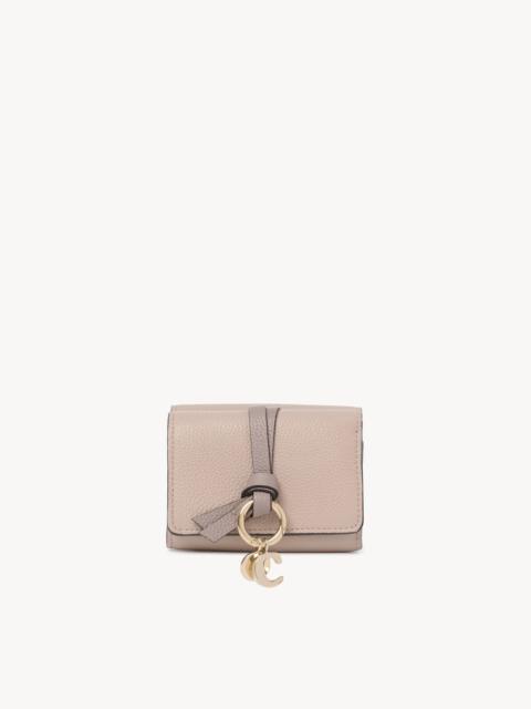 Chloé MINI ALPHABET TRI-FOLD IN GRAINED LEATHER