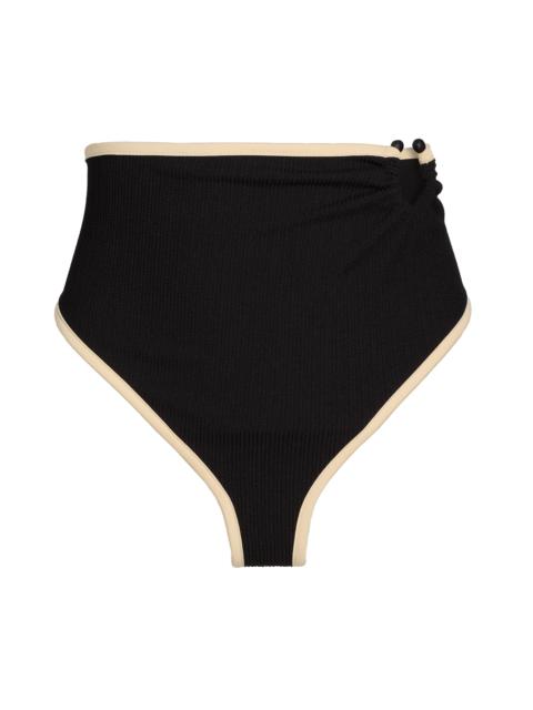 Johanna Ortiz Women's La Paz Susurro Del Agua Bikini Bottom - Black Ecru