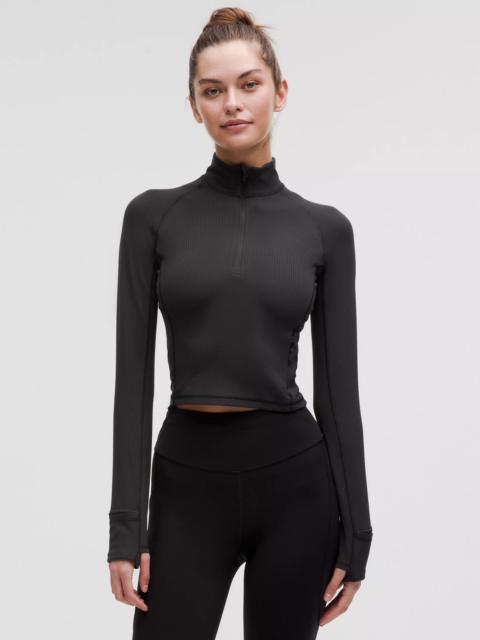 lululemon It's Rulu Ribbed Cropped Half Zip