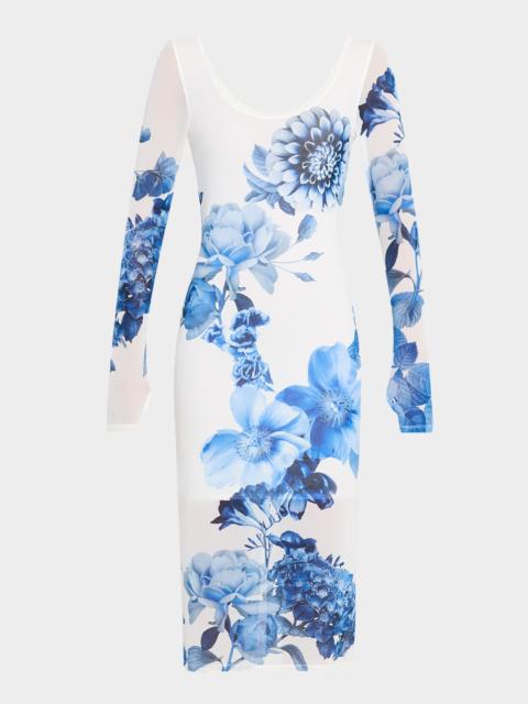 Alice + Olivia Delora Scoop-Neck Ankle Dress