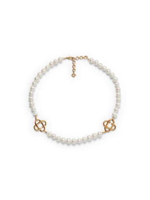 CASABLANCA Medium Pearl Logo Necklace | Casablanca Paris
