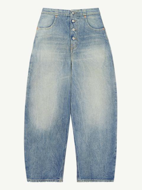 Mid-rise tapered jeans