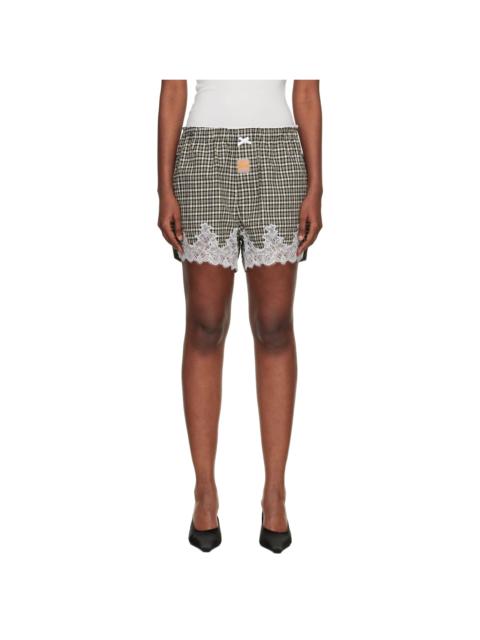 Martine Rose Black & Khaki French Knickers Shorts