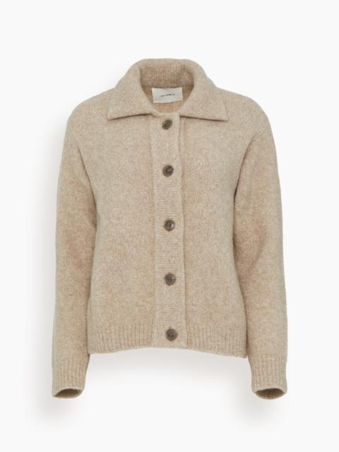 Edda Cardigan Jacket in Speckled Sand Bouclé