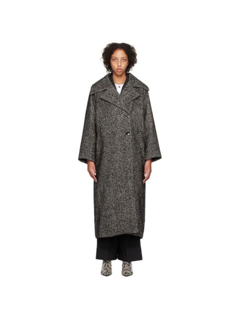 GANNI Black Relaxed Coat