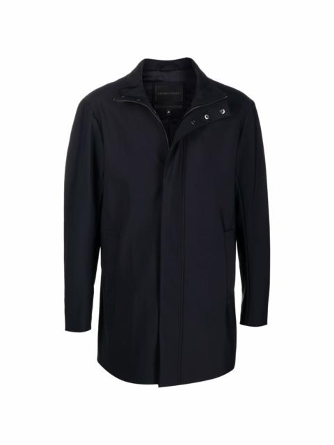 EMPORIO ARMANI high-neck mid-length coat